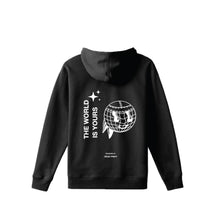 Load image into Gallery viewer, Shylow Stoops The World is Yours Pullover Hoodie Back