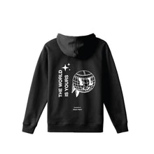 Load image into Gallery viewer, Shylow Stoops The World is Yours Pullover Hoodie Back
